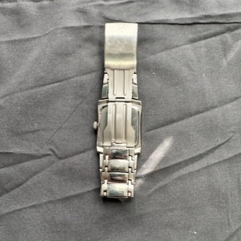 Vintage Diamond Accent Men’s Quartz Tank Watch 37mm Japan Movt FMDPU012 Elegant